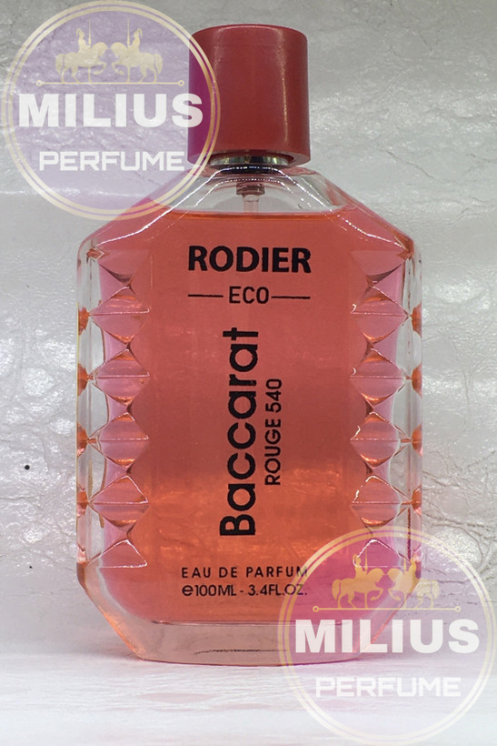 ادوپرفیوم زنانه مردانه رودیر اکو مدل باکارات رژ Baccarat حجم 100 میلی لیتر
