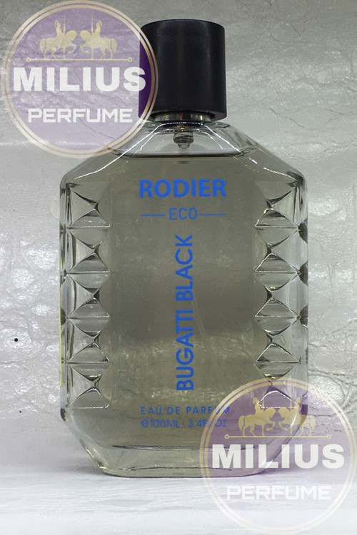 ادوپرفیوم مردانه رودیر اکو مدل بوگاتی بلک Bugatti black حجم 100 میلی لیتر