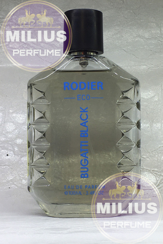 ادوپرفیوم مردانه رودیر اکو مدل بوگاتی بلک Bugatti black حجم 100 میلی لیتر