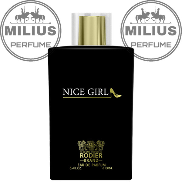 تصویر ادو پرفیوم زنانه رودیر مدل Nice Girl با طراحی شیشه جذاب و الهامگرفته از Good Girl