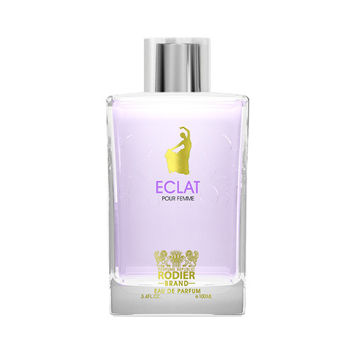 تصویر ادو پرفیوم زنانه رودیر مدل Eclat با طراحی شیشهای شفاف و رایحهای لطیف، گلی و مناسب برای تابستان