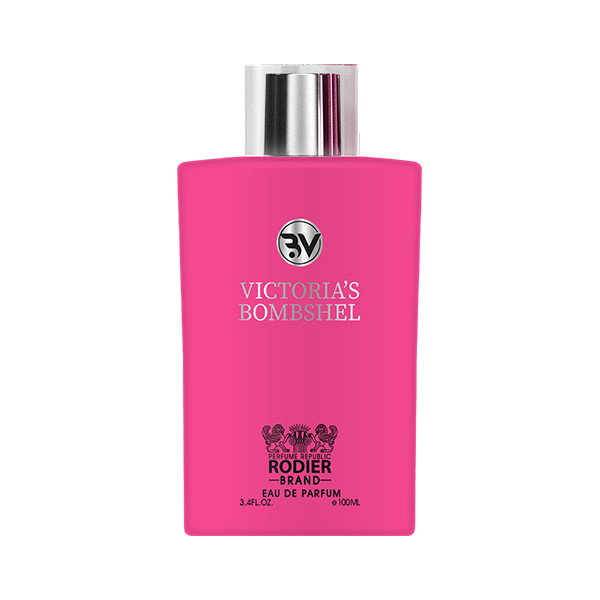 عطر زنانه رودیر مدل VICTORIA’S BOMBSHEL با رایحه خنک و میوهای - شیشه شفاف الهامگرفته از ویکتوریا سکرت Bombshell
