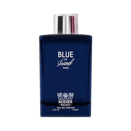 تصویر ادو پرفیوم مردانه رودیر Blue De Shanel با طراحی شیشهای لوکس و رایحهای الهامگرفته از Bleu de Chanel مناسب برای آقایان شیکپوش