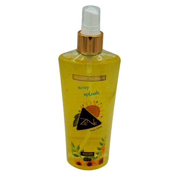 تصویر بادی اسپلش زنانه رودیر مدل ZENE حجم 250 میلی لیتر با طراحی شیک و رایحهای ملایم، مناسب برای استفاده روزانه